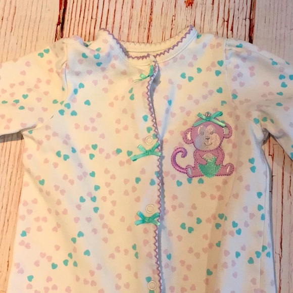 2 Little Me Footed Onesies Sleepers - Picture 3 of 9